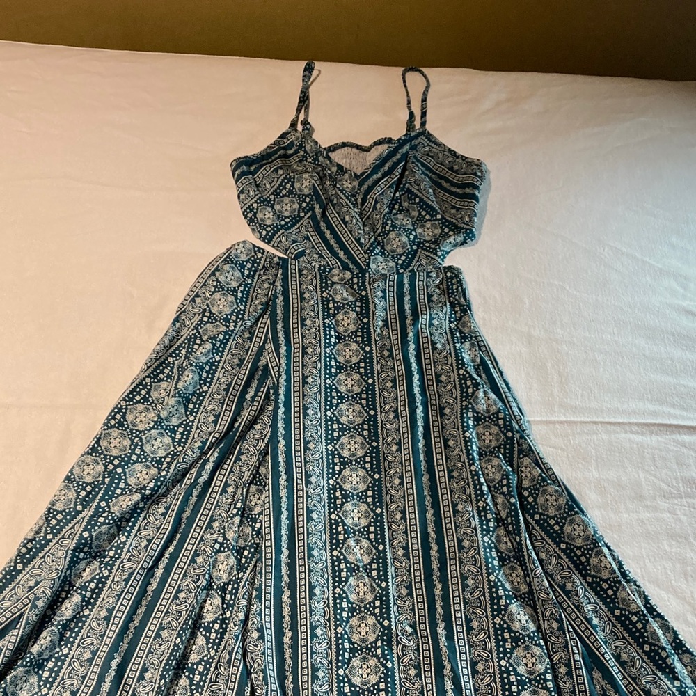 Breezaya Geo Print Split Thigh Cami Dress